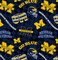 Licensed NCAA University of Michigan Check Allover Cotton Fabric by the Yard